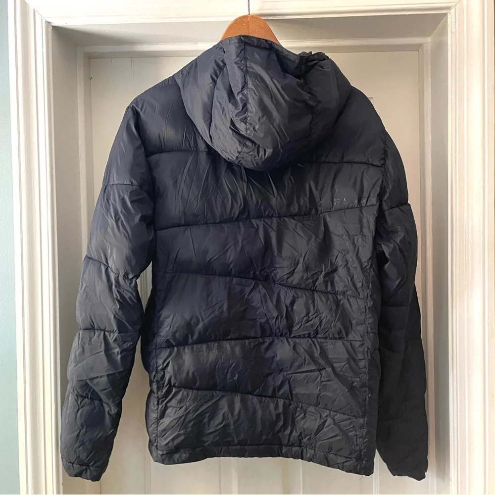 Spyder Nexus Hooded Puffer Logo Jacket in Dark Navy Size M